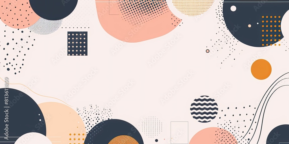 Poster olive green and peach geometric background vector presentation design in the style of an abstract ar