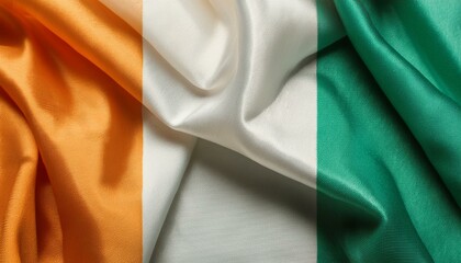 Fabric and Wavy Flag of Côte d'Ivoire