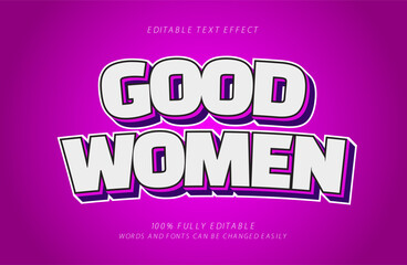 good women editable text effect