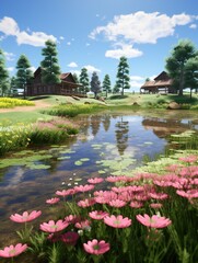 Fototapeta premium lake in the park