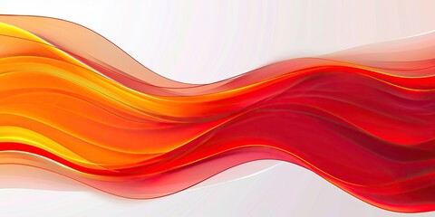 red, orange and white background with curved lines vector presentation design