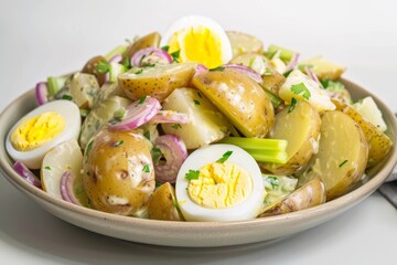 Delicious Potato Salad with Creamy Dressing and Tangy Mustard Flavor