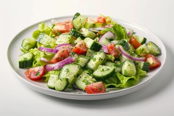 Cos Lettuce Salad with Creamy Olive Oil Dressing