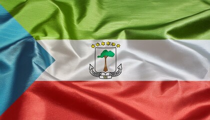 Fabric and Wavy Flag of Equatorial Guinea