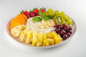 Ambrosia Extreme Makeover: Fresh Fruit Salad with Creamy Base and Mint