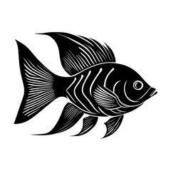 Vector illustration of a fish on a white background