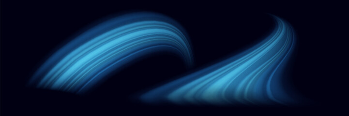 White glowing shiny lines effect vector background. Luminous white lines of speed. Light glowing effect. Light trail wave, fire path trace line and incandescence curve twirl.