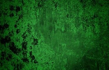 Scraped green background, Green Abstract Background, Green cracked wood background, Green textured paper or concrete wall wide banner background