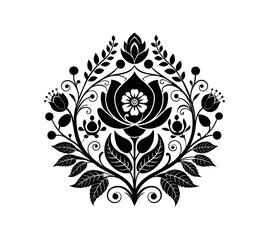 black and white ornament