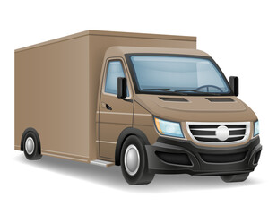 small truck automobile transport for the transportation of goods vector illustration