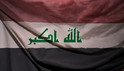 Fabric and Wavy Flag of Iraq