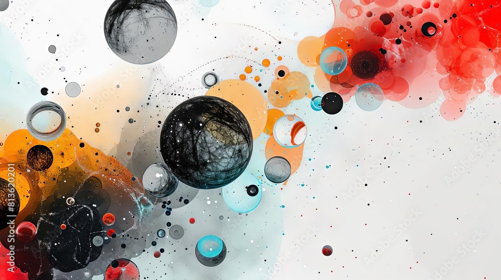 Aufkleber microcosm exploration in abstraction in the form of paint