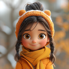 a photo of cute model character made with generative AI