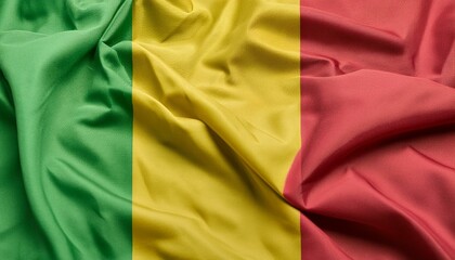 Obraz premium Fabric and Wavy Flag of Mali