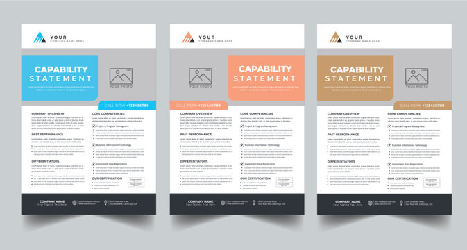 Capability Statement Template Design.