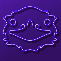 ostrich neon sign, modern glowing banner design, colorful modern design trend. Vector illustration.