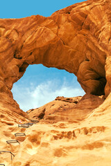 Arch in the rock. Timna park, Israel