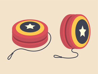 Yo-Yo kids toy icons. National Yo Yo Day