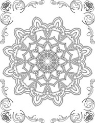 Printable Mandala Coloring Page for Adults. Educational Resources for School for Kids. Adults Coloring Book. Mandala Coloring Activity Worksheet.