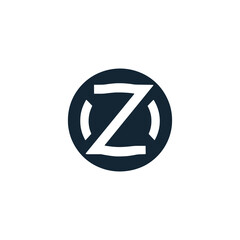 letter Z in circle logo vector illustration template design