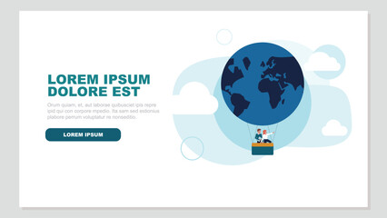 afro-amerikanischer herkunft, ein hei&szlig;luftballon in form einer weltkugel. dieser symbolisiert die entwicklung unseres planeten durch positives menschliches verhalten