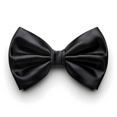 Black bow tie isolated on white background