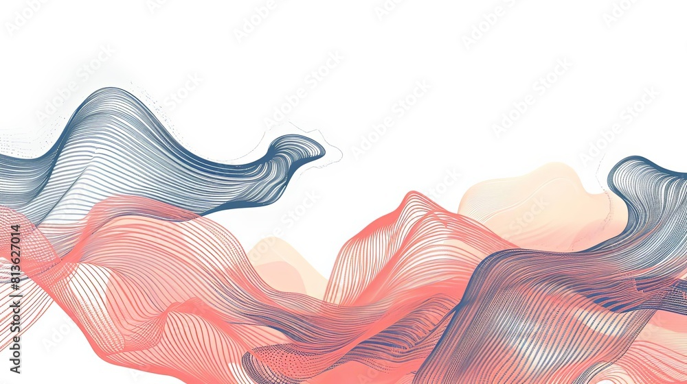 Aufkleber abstract forms in wave patterns on a isolated background