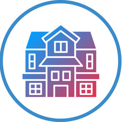 Vector Design Mansion Icon Style