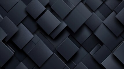 Closeup geometric black grid carbon abstract seamless texture background. Generated AI image