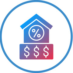 Vector Design House Loan Icon Style