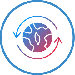 Vector Design Worldwide Icon Style
