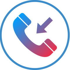 Vector Design Incoming Call Icon Style