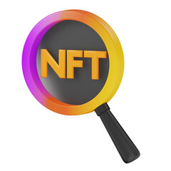 3D illustration of NFT search