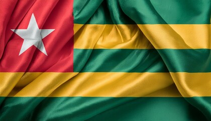 Obraz premium Fabric and Wavy Flag of Togo