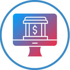 Vector Design Online Banking Icon Style