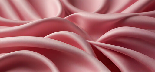 Obraz premium Pink fabric texture background, Rainbow waves of silk fabrick texture