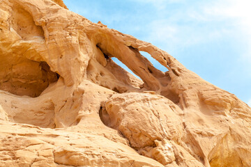 Arch in the rock. Timna park, Israel