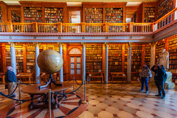 The library of the UNESCO world heritage site Benedictine monastery Pannonhalma Archabbey