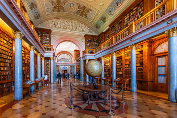 The library of the UNESCO world heritage site Benedictine monastery Pannonhalma Archabbey
