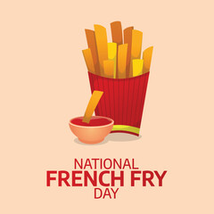 vector graphic of National French Fry Day ideal for National French Fry Day celebration.