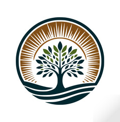 creative old tree logo design for eco, ecology, health, life, experience, peace, nature, education etc conceptual use. vector logo design