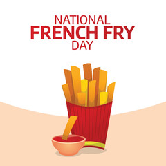 vector graphic of National French Fry Day ideal for National French Fry Day celebration.