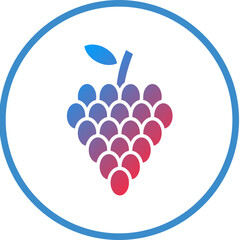 Vector Design Grapes Icon Style
