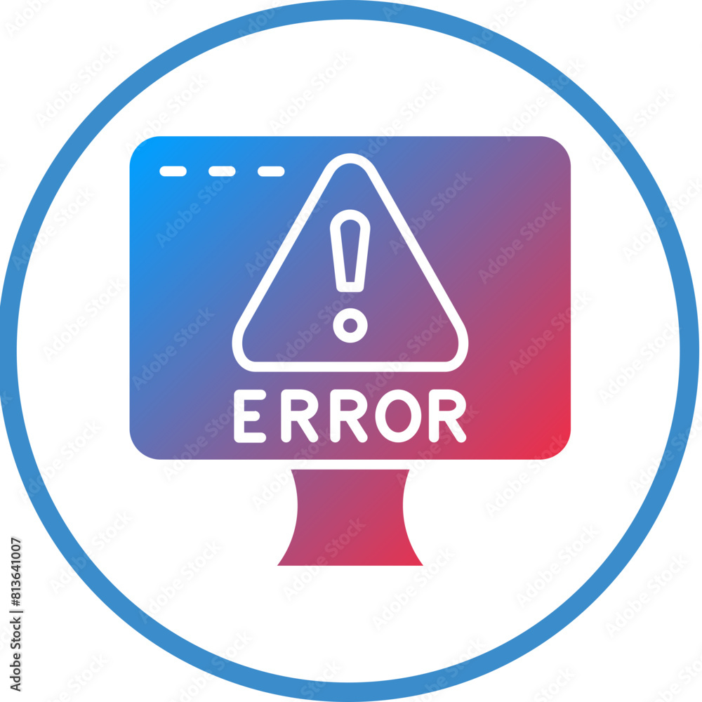Poster vector design error icon style