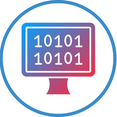 Vector Design Binary Icon Style