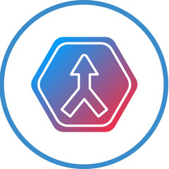 Vector Design Converging Road Icon Style