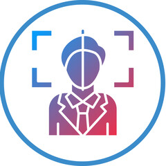 Vector Design Face Scan Icon Style