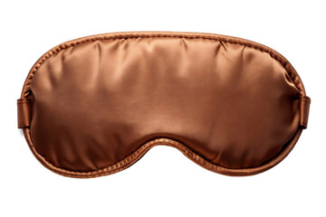 Shiny brown silk sleep mask to block out all light isolated png file