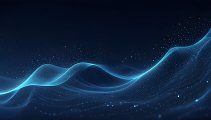 A blue wave background featuring twinkling stars scattered across the sky