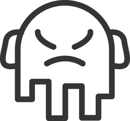 angry ghost icon 